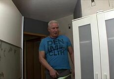 wife relaxes while husband joins for some fun