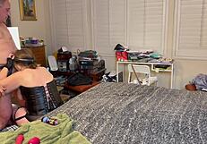 Granny Peggy Sue's First Pegging Ends with Cum in Mouth!