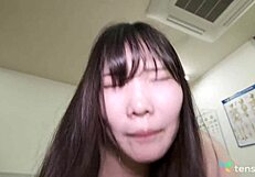 Chubby brunette Shori Arakawa gets bent over for hardcore sex in office