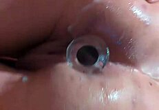 look at that big ass open like a tunnel for anal creampie!