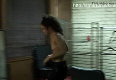 the asian girl is bound in rough bondage