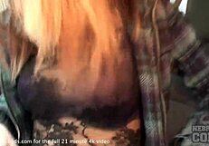 preppy college blonde shares casual interview behind scenes