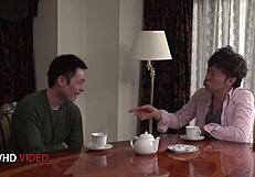 Japanese Milf Blowjob Before Creampie