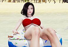 Indian Babe Fulfills Desire with Big Tits and Ass in Game