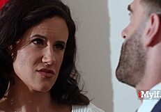 Obedience earns big tit milf good spanks! Brunette submits in domination roleplay.