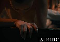 Creepy 3-way with 3-titted demon Ashley Lane breastfeeding nurse Anna Claire Clouds