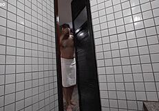 latina cowgirl rides black cock in sauna humiliation