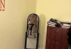 Yoga time in the office regina noir scene 2 intense