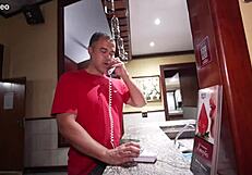 latina cowgirl rides black cock in sauna humiliation