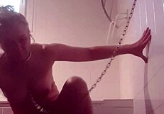 french slave humiliated with piss shower and blowjob