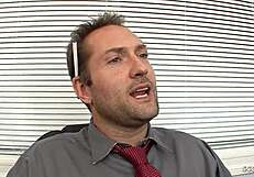 Boss, are you seducing me at this interview? Let's fuck on the table!