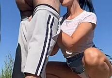 gabriella, my bdsm slave, gets fucked in the mouth deeper than her pussy