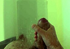 amateur girl masturbates in the shower at home