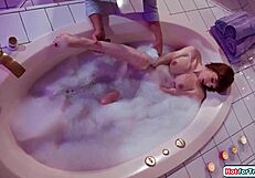 My trans wife Izzy Wilde got bathed and analed