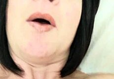 Solo performer handles double penetration with intense actions