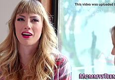 teen and milf in first time lesbian tribbing and fingering session