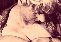 vintage pregnant beauty in retro lesbian scene from secret diaries