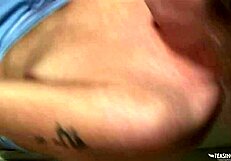 I see the blonde eager to get plowed after our night out