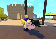 emma fucked by 3 guys on roblox whorblox street!