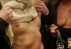 Nathalie and Luth, two blondes having fun with a dick