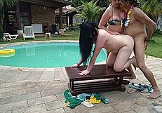 party at the mansion with latina and brazilian women