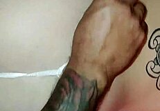 Latina big ass bent over in thong