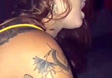 Wife's glory hole blowjob while husband films