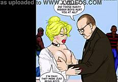 This white slut teacher takes a big cock in her hairy ass