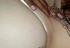 Latina big ass bent over in thong