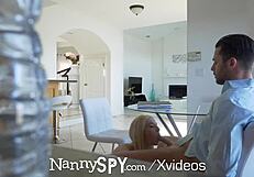 nannyspy delivers a big dick sexual workout for her blonde nanny. those small 18+ tits get a hardcore facial.
