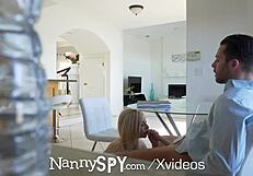 nannyspy delivers a big dick sexual workout for her blonde nanny. those small 18+ tits get a hardcore facial.