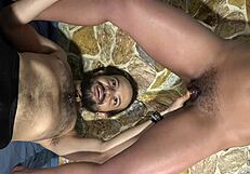 this lovely couple is playing with kegel balls and a powerful clit vibrator, she squirts too much above him