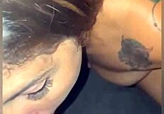 Wife's glory hole blowjob while husband films