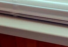 Hidden cam catches teen fucking on balcony