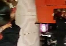 Latina big ass bent over in thong