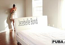 HOT Brunette Jezebelle Bond TEASES And FINGERS Herself!