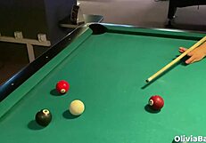 Pool Game Turns into Public Toilet Slutty Blowjob