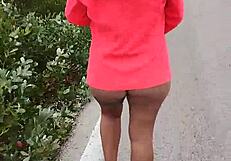 I show off my body on a mexican public road