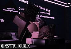 Fucking a Snowbunny Fan on Roblox