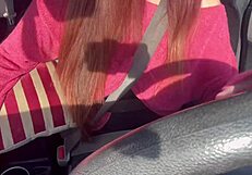 Italian big tits milf artemisia love driving around and showing her big tits