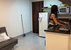 I Can't Believe I'm Gagging On That Big Cock As The Maid