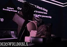 Fucking a Snowbunny Fan on Roblox