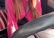 Italian big tits milf artemisia love driving around and showing her big tits