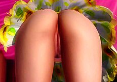 Naotora Poses Nude on Pole in 3D Anime