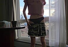 Young wife meets husband's friend in hotel for secret encounter