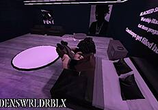 Fucking a Snowbunny Fan on Roblox