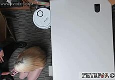 Young blonde teen 18+ and black amateur couple attempt hardcore fuck