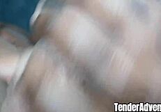 Ebony BBW amateur engages in sloppy homemade cock play