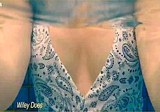 preview - wife swimming in the hotel pool in a hot one piece