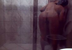 part1 sex in the bathroom with a big couple big ass and big dick